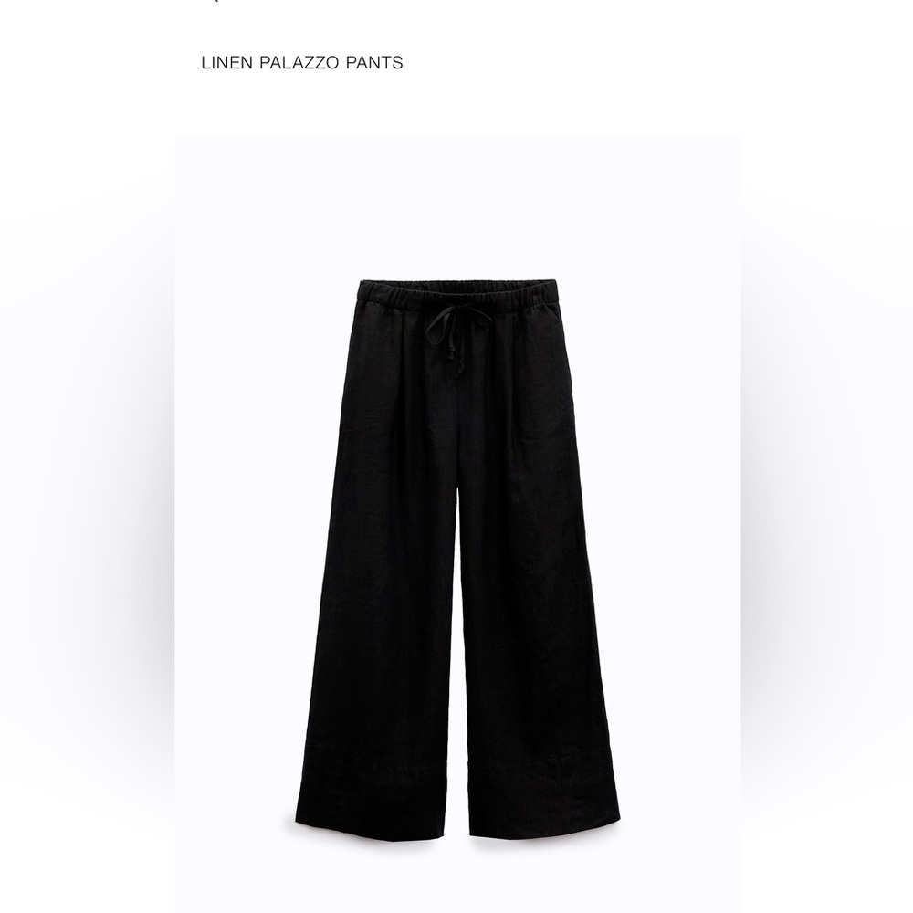 Zara XXL linen palazzo pants NWT